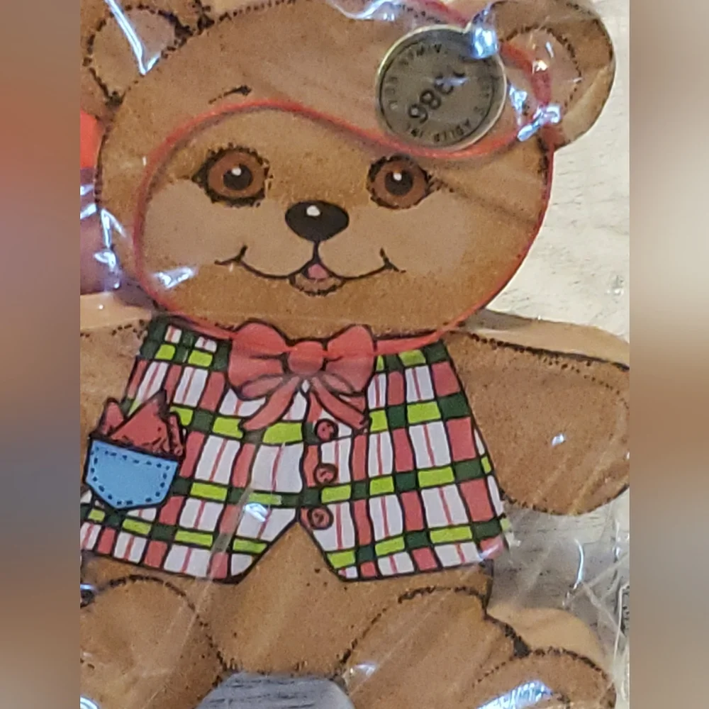 Vtg Kurt Adler Christmas Teddy Bear And Book Ornament Boxed Set 1986 EUC